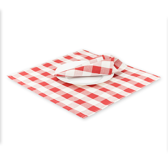 Скатерть 140х200 МИРТЕК KENT 50%хлопок 50%пэ красный (цвет 12 красный)